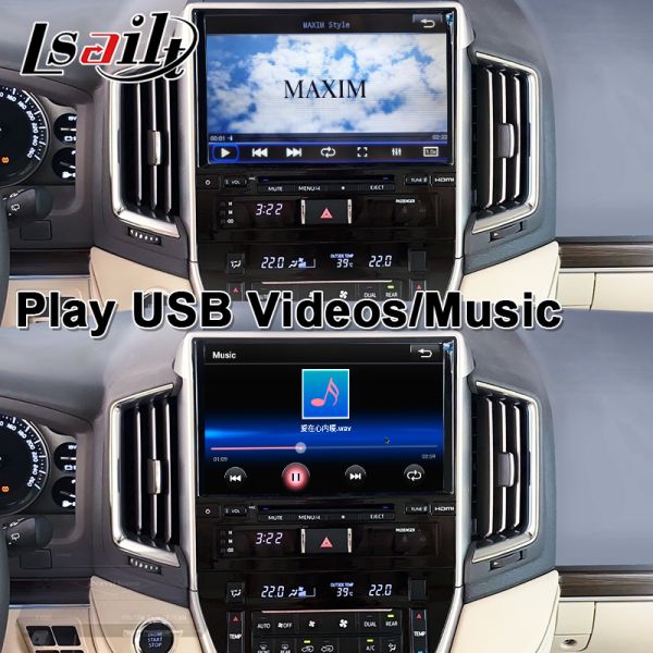 Wireless CarPlay Interface for Toyota Land Cruiser 200 GX-R,VX-R 2018-2021 Fujitsu Head Unit With Android Auto, Linux System