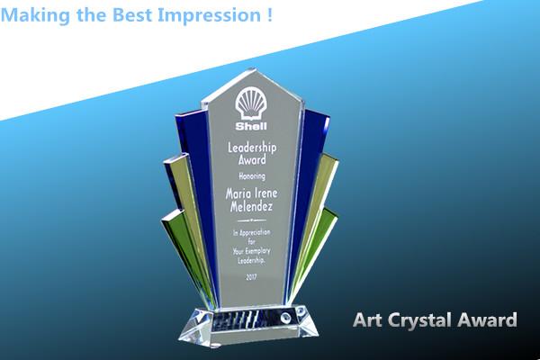 art deco crystal award/art crystal award/glass trophy/glass award/acrylic award