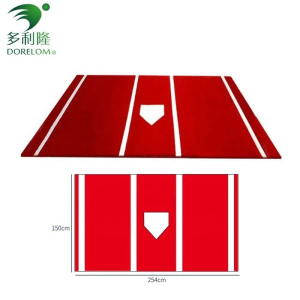 Green/Blue/Red Baseball Hitting Mat 12' x 6' Pile height 15mm Indoor Outdoor Training