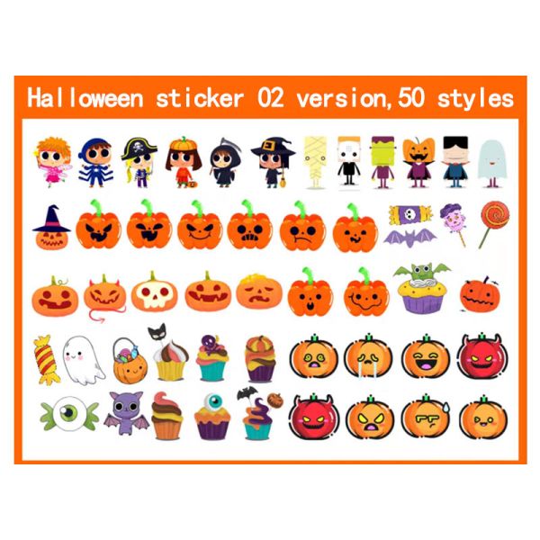 ODM Adhesive Halloween Window Vinyl Kiss Cut Stickers Printing