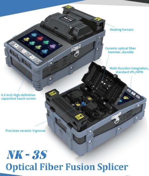Splicer de fusion personnalisé splice de fibre optique 7 seconde soudage à fusion rapide trois en un opm multifonctionnel vfl Novker NK-3S