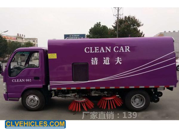 Diesel ISUZU Road Sweeper Truck 2000L Water Tank 3000L Sewage Dusty Tank