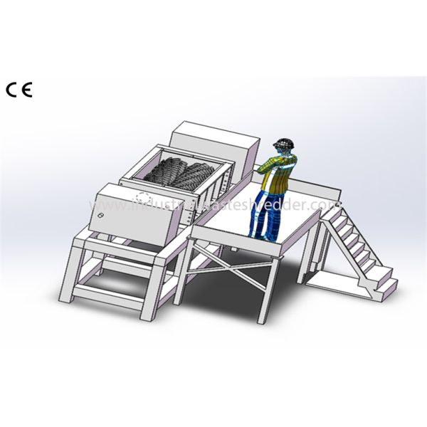 Шредер картона двойного вала сверхмощный, машина шредера коробки картона