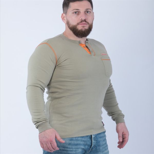 100 chemise simple de franc Henley Shirt Moisture Wicking francs de débardeur du coton 5.5oz