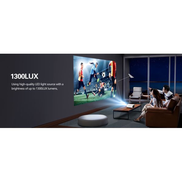 Flyin Q7 LCD LED Lamps Android Projector Built-In Stereo Speaker US EURO Plug