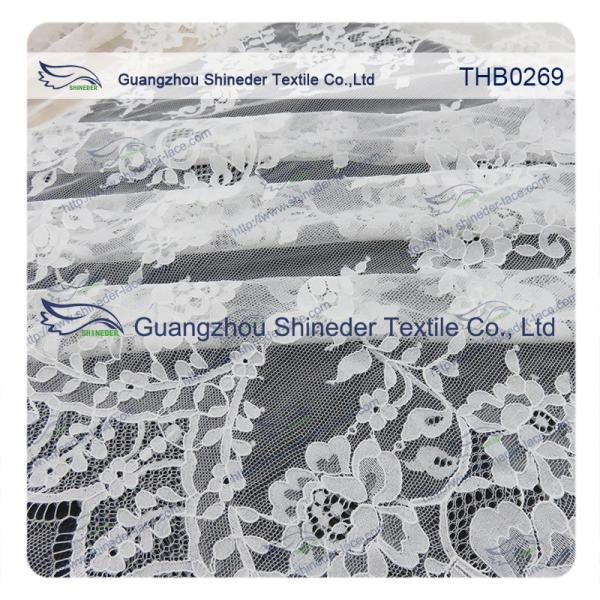 Countless flowers  3*1.5m size  100% nylon chantilly lace fabric for Wedding dress