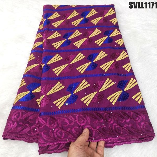 The newest handcut swiss voile lace high quality 100% cotton embroidered lace cotton fabric for women dressing