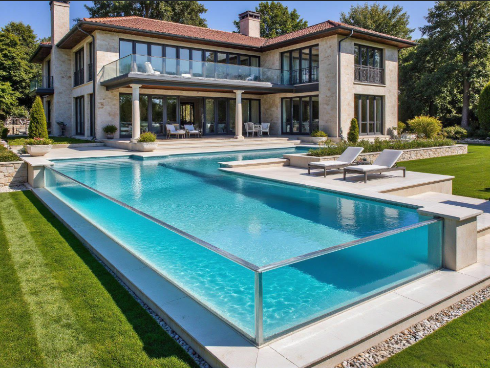 High Quality Custom Size Outdoor Infinity Pool Acrylic Pool Wall for Home and Commercial Use 