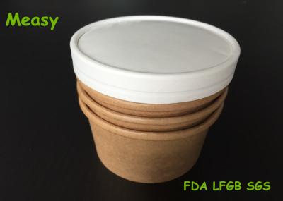 Hot and Cold Food Kraft Paper Cups , thermal disposable cups FOR Beverage or Ice Cream