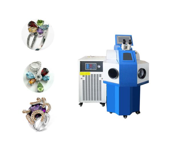 Corrosion Resistance Jewelry Laser Welding Machine Flexible With Red Cabinet