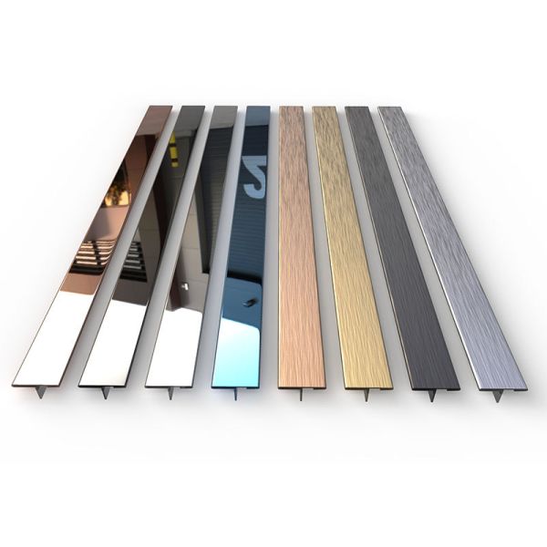 Rose Golden Stainless Steel L Shape Tile Trim Decorative Metal Wall Tile Trim