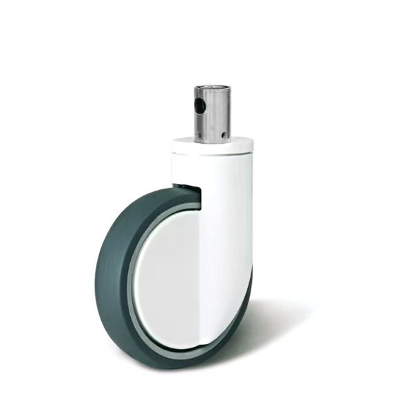 White Central Control Caster Single Piece 6 Inch Medical Equipment