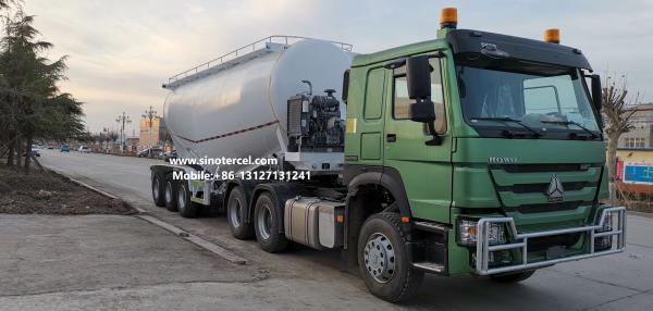 40CBM Tank 3Axle 12Wheel Powder Tanker Semi-trailer suitable for bulk powder transporter efficient for powder transport trailer operations