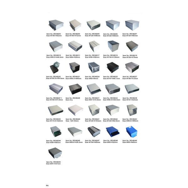 W122mm x H45mm Led Driver Aluminum Extrusion Enclosure / Extruded Aluminum Housing