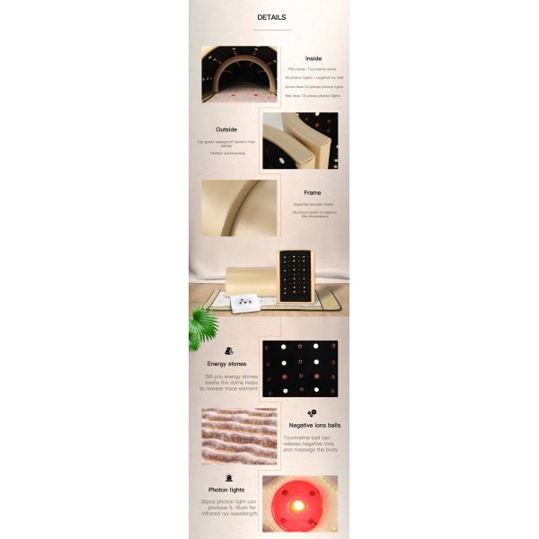 Домашний спа Персональный красный свет инфракрасный сауна купол терапия кровать портативный 180x80