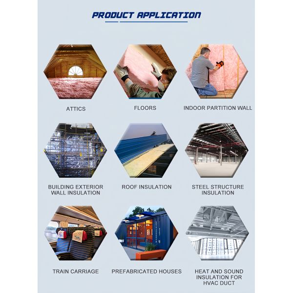 50 - 130kg/m3 Glass Wool Board Insulation Fireproof Thermal Acoustic Insulation Material