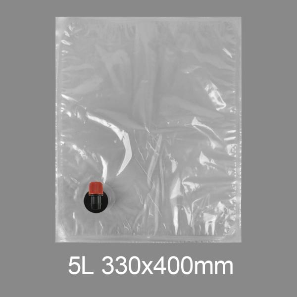 Sac robinet en plastique transparent personnalisé BIB 3l 5l 10l 20l pour eau potable, vin, jus de fruits en boîte avec valve papillon Vitop