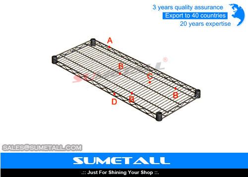 Eco-Friendly Wire Storage Shelves , Steel Warehouse Industrial Wire Shelving
