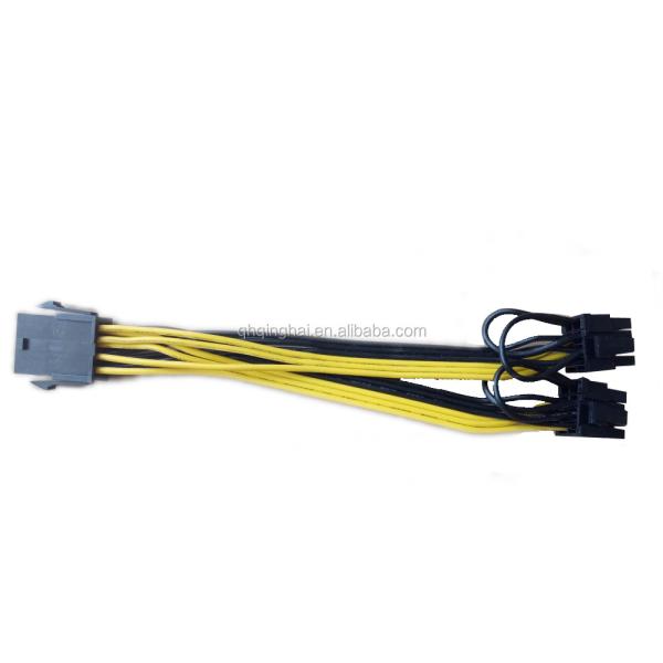 CPU 8Pin to Graphics Video Card Double PCI-E PCIe 8Pin Power Supply Splitter Cable