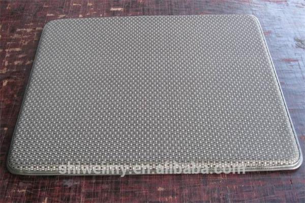 Plain gray pvc top with NBR foam kitchen stand mat