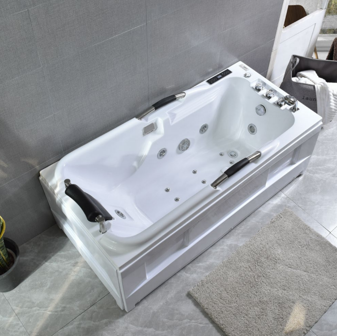 ODM Salle de bain blanche Jacuzzi baignoire Alcove Jacuzzi Massage pour 2 personnes