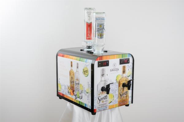 Super Quiet Alcohol Chiller Machine ,Cold Shot Dispenser can serve two liquors together