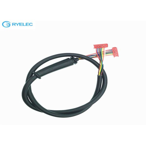 2178712-8 Micro Match 8 Pin Red Idc Cable Assembly , 2464 28AWG Electri Cable Assemblies