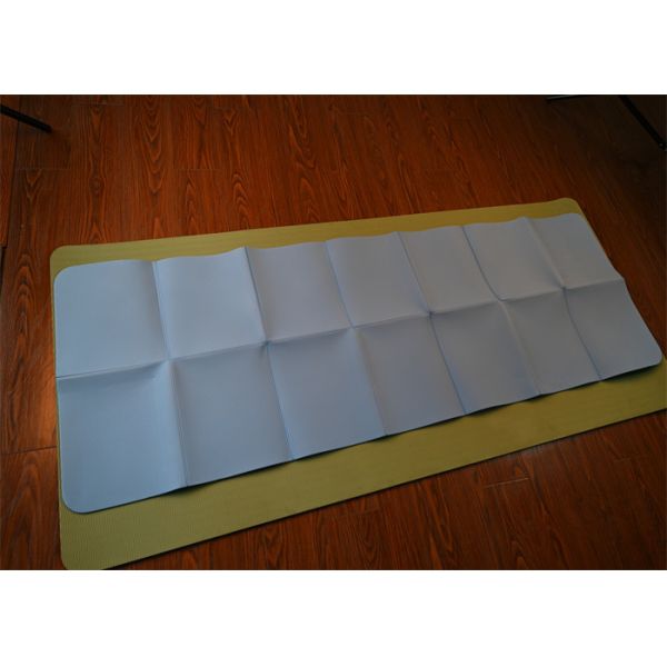 Складной йога-мат - толщина 6 мм, синий, коричневый и розовый цвета