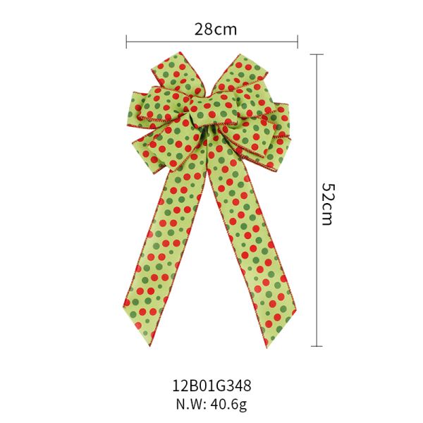 2024 Decoración navideña Arco personalizable de gran enchufe Arcos de cinta con borde de alambre