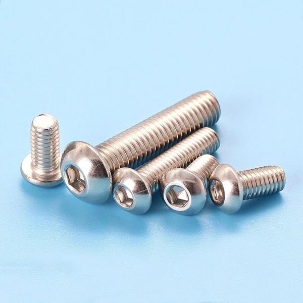 NXF ASTM UNS S31653 316LN/00Cr17Ni13Mo2N/s31653 M3-M6 Length6-30MM Stainless Steel 316LN Hex Socket Flat Round Head Screw