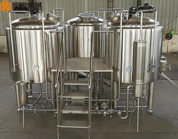 500 L Beer Brewing Kit Beer Making Equipment With Three Vessles Brewhouse