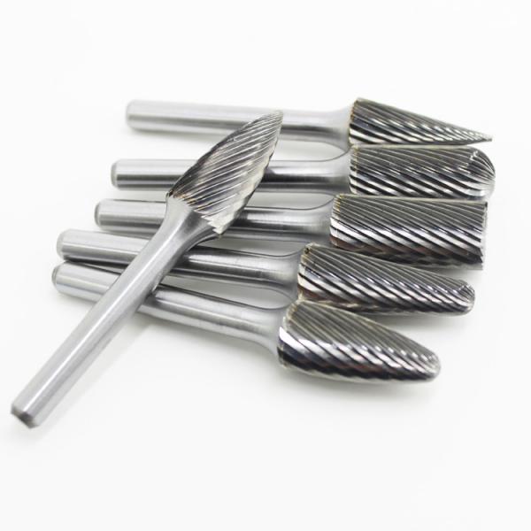 SM Cone Shape Carbide Burrs for Steel Single Cut 6mm Shank 40 CrMo Diameter 6-25MM
