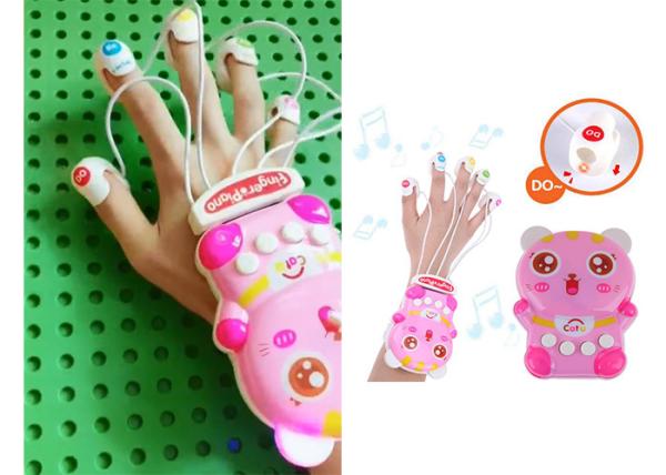 Inductive Musical Finger Piano Cool Toys For Kids 11 Songs Animal Sound Pink