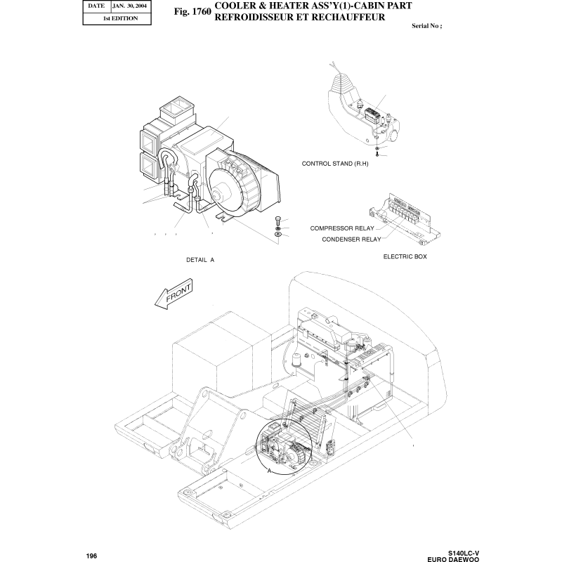 SL340LC-7 V SL225LC-V Doosan Daewoo Panel Aircon Control DH150LC-7 2543-9031 9031A 543-00049