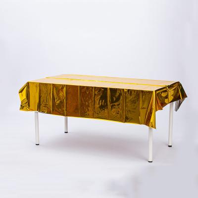 137*274cm Gold Foil Table Cover Waterproof Metallic Foil Tablecloth
