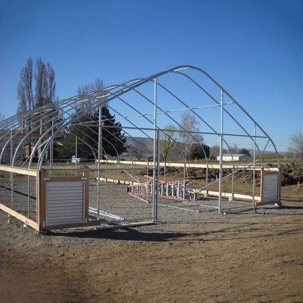 Galvanized PE Film Single Span Greenhouse For Vegetables 9x30m