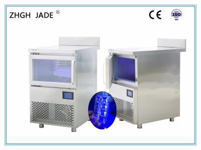 máquina de gelo leve azul do cubo do diodo emissor de luz de 600*650*800mm para a loja do chá do leite