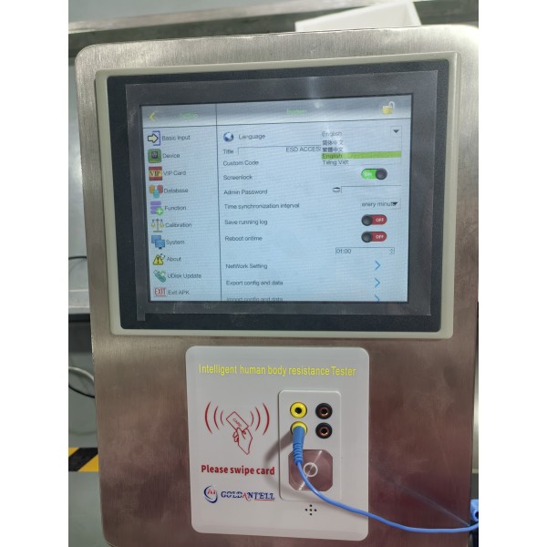 8 Inch Screen Esd Tester With Wrist Strap Footwear Anti-static Tester For Lab and Factory