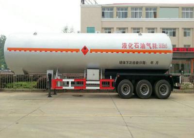 50 m3 Tank Semi Trailer For Liquid Petrol Gas , Butane , Propane Transport