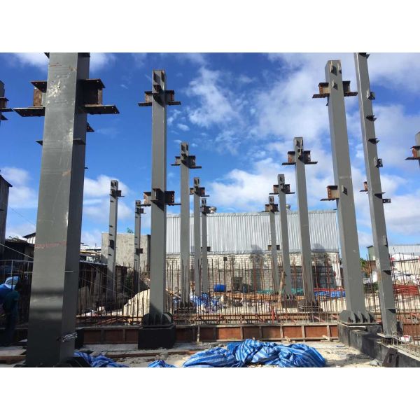 JIS , DIN Standard Poultry Farm Structure With H Section Column / Beam