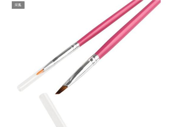 Natural Rose Red Nail Art Paint Brush In Nail Beauty Tools , Custom