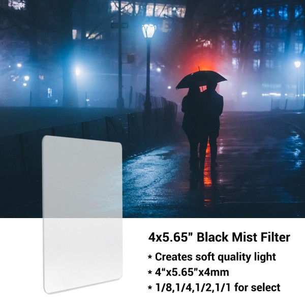 4x5.65 Inch Mist Lens Filter Nano Coating Black Mist Filter With Schott B270 Glass