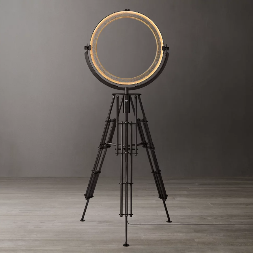 Yihao Farmhouse Luxury LED Copper Adjustable Floor Standing Lamp with 3500K Warm White Light for Living Room and Hotel
