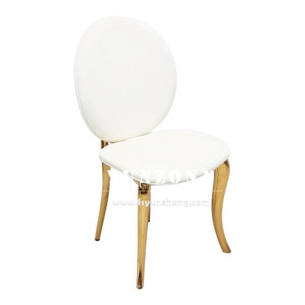 High-End Hotels Banquet Chair Gold Wedding Party Stainless Steel Living Room White Velvet Dining Chair