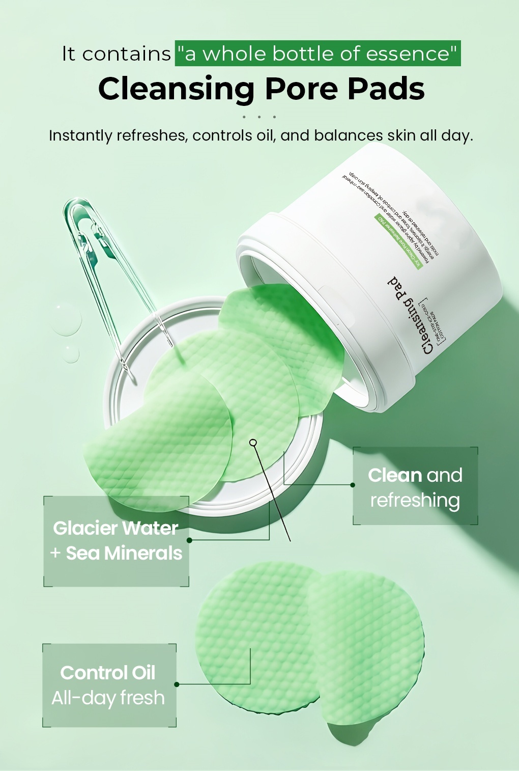 OEM ODM skin care product cleaning pad Soothing, moisturizing, oil control, toner pad, moisturizing and moisturizing facial mask pad