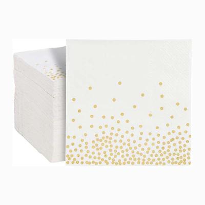 Reciclável biodegradável do tecido malogrado do guardanapo de papel do ouro para o partido