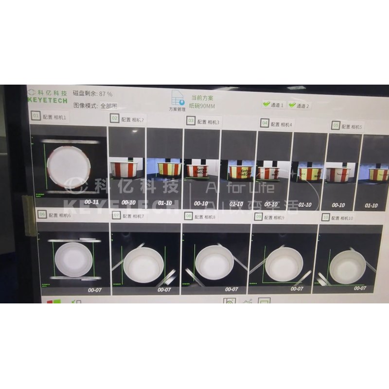 Paper Cup Paper Lids AI Vision Inspection Machine 100-300pcs/min High Speed 99.5% Accuracy 0.1mm Precision Plastic Cup Paper Plastic IML Cup
