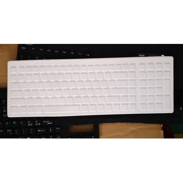 Medical Grade Industrial Keyboard Mouse Durable Rubber Coating Black / White Color