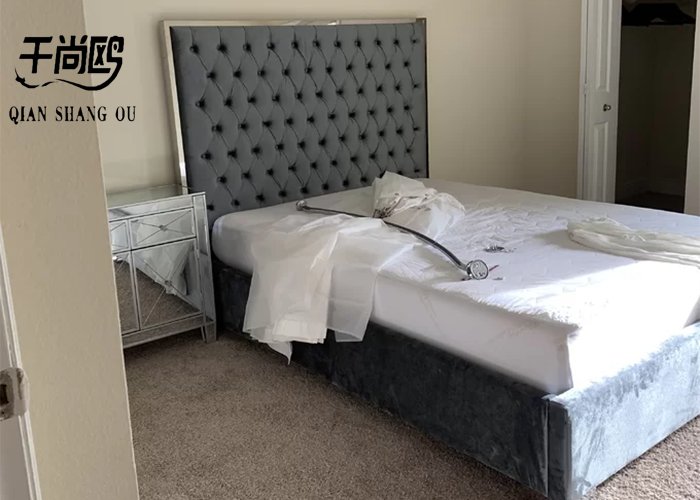 Novel Tall Upholstered Bed 140 x 200 cm 160 x 200 cm Home Furnishings