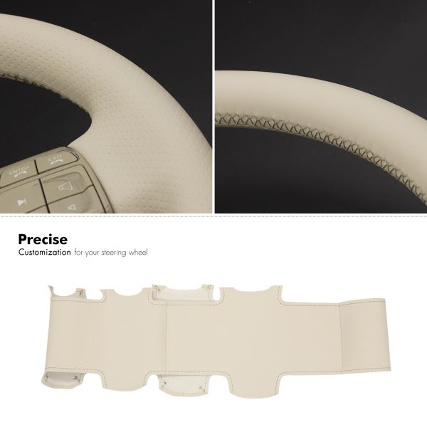 Car Accessories Hand Stitch Genuine Leather Steering Wheel Cover for Volvo S80 XC70 V70 2006 2007 2008 2009